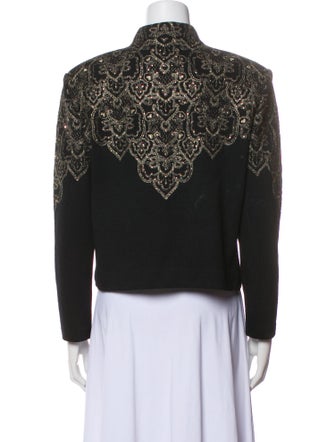 St. John Evening Wool Printed Evening Jacket