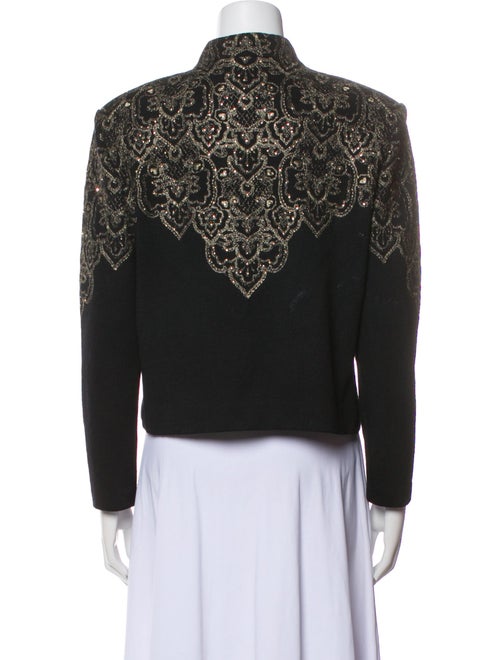 St. John Evening Wool Printed Evening Jacket