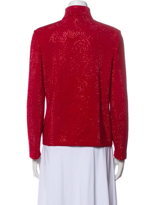 St. John Evening Wool Polka Dot Print Jacket