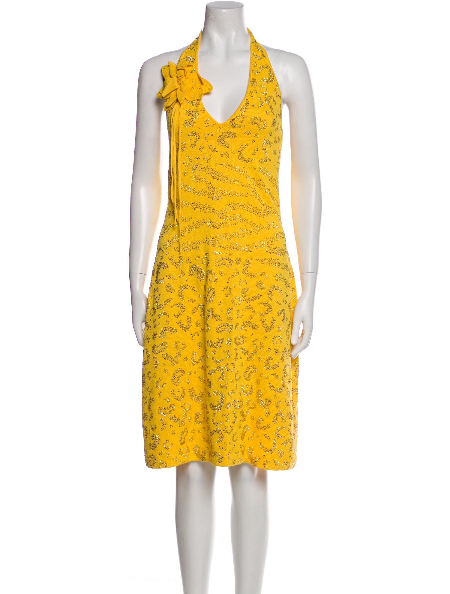 St. John Evening Printed Midi Length Dress