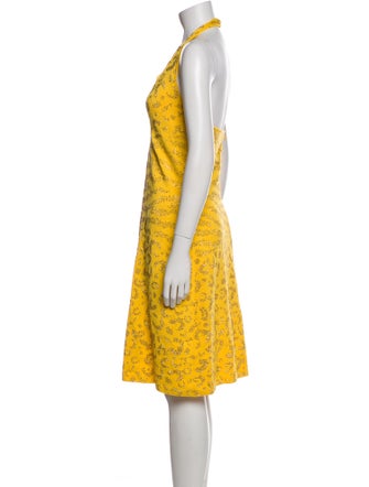 St. John Evening Printed Midi Length Dress