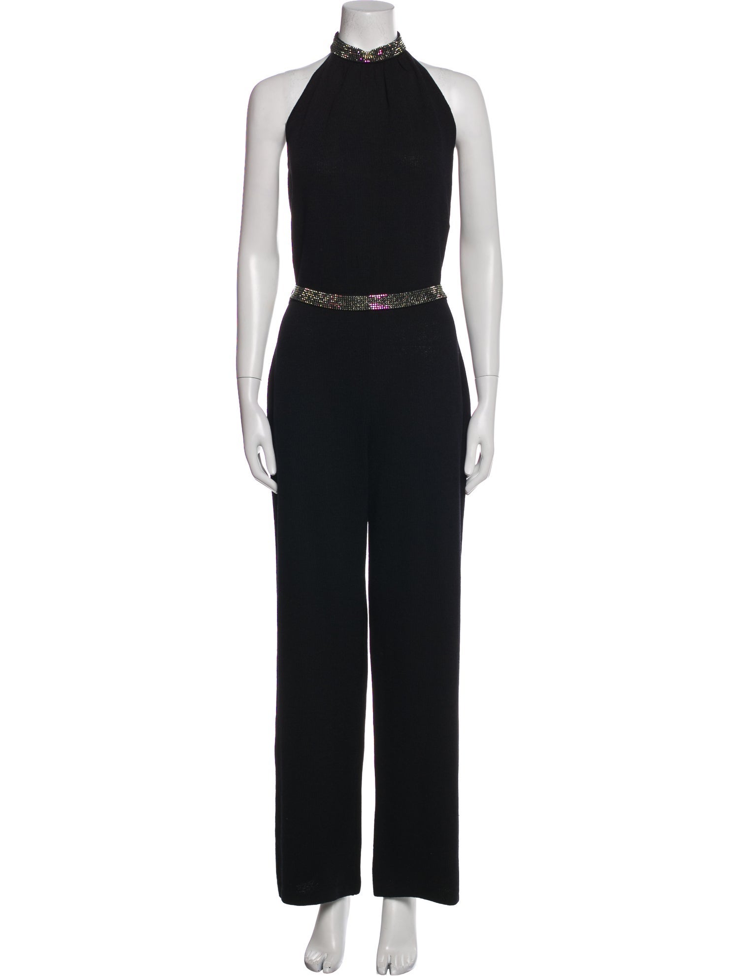 St. John Evening Mock Neck Jumpsuit