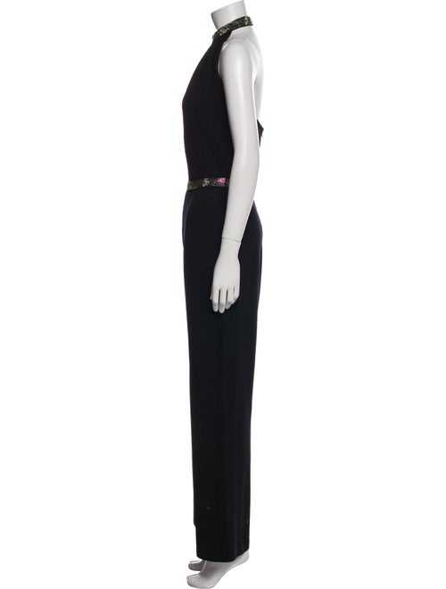 St. John Evening Mock Neck Jumpsuit