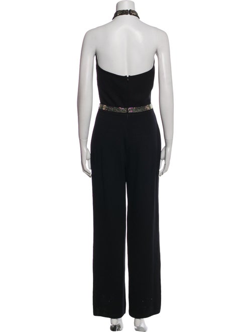 St. John Evening Mock Neck Jumpsuit