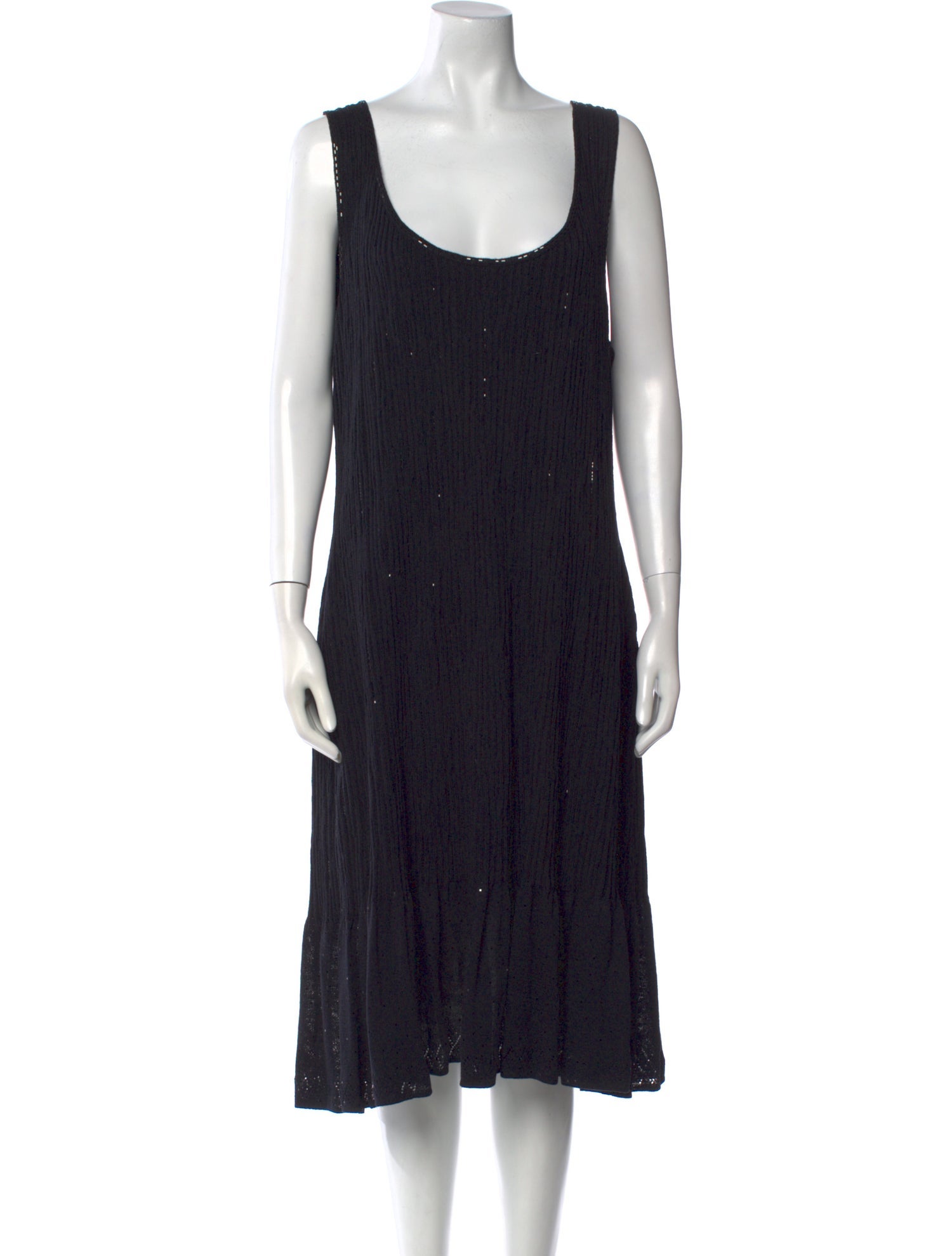 St. John Evening Scoop Neck Midi Length Dress