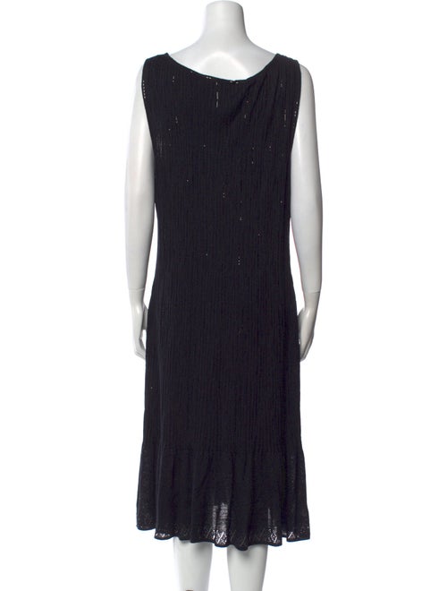 St. John Evening Scoop Neck Midi Length Dress