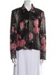 St. John Evening Wool Floral Print Jacket