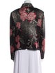 St. John Evening Wool Floral Print Jacket