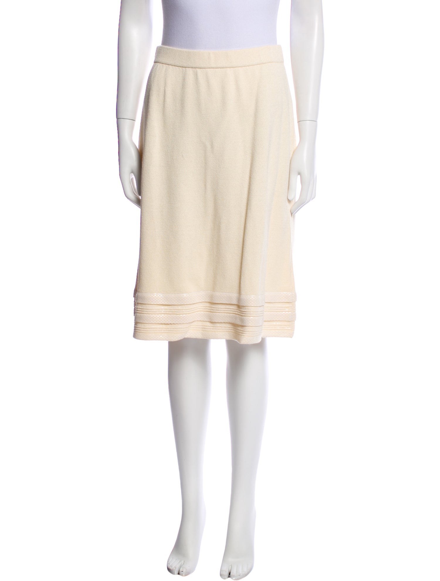 St. John Evening Crystal Embellishments Knee-Length Skirt