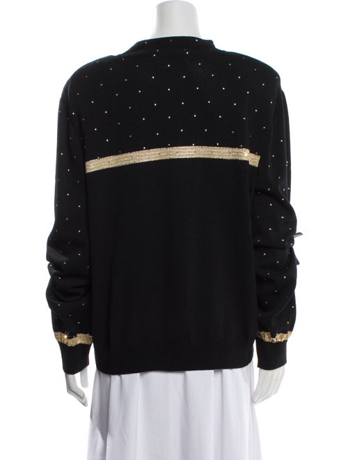 St. John Evening Striped Mock Neck Sweater