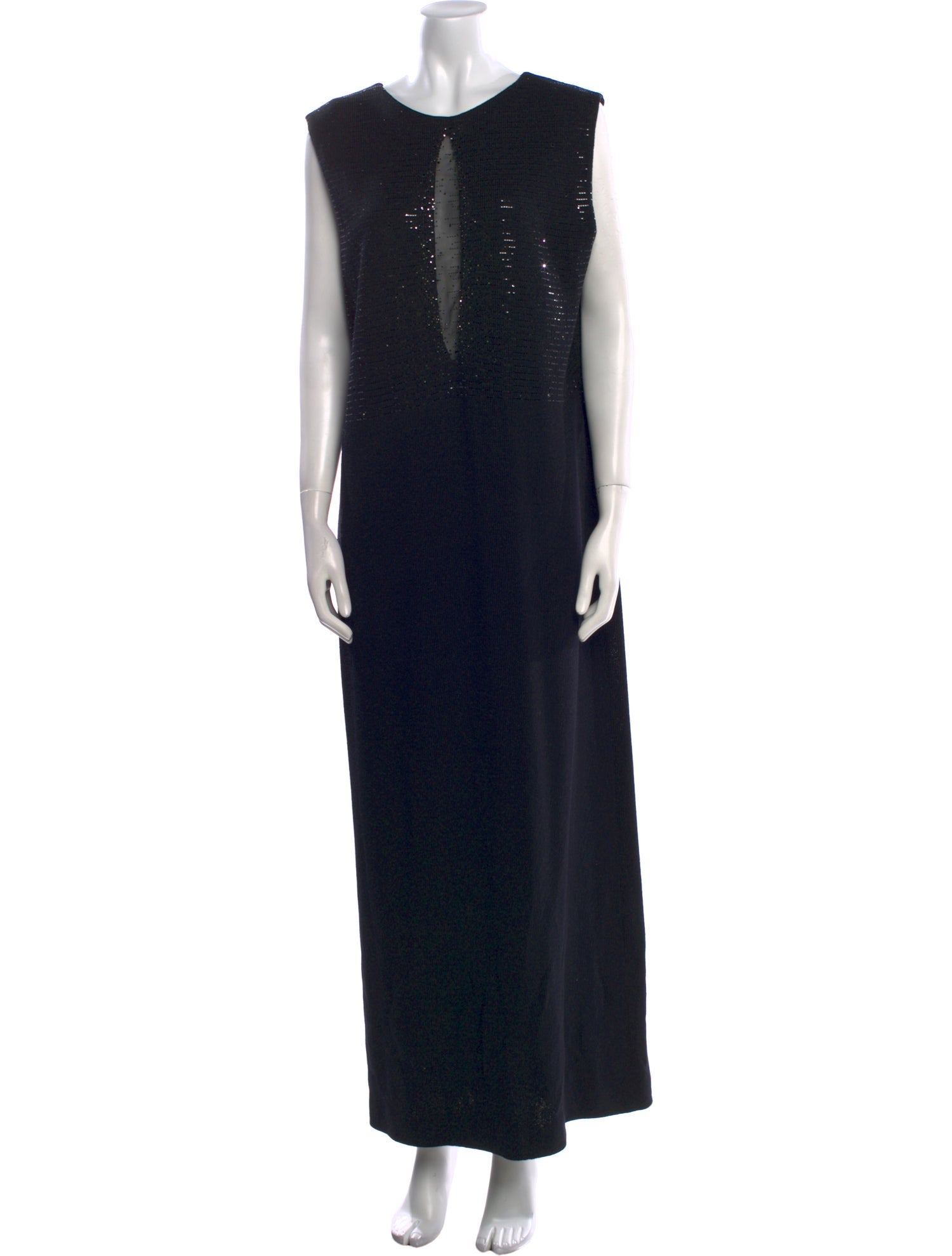 St. John Evening Scoop Neck Long Dress