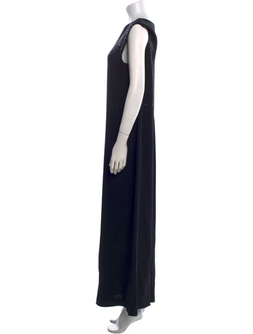 St. John Evening Scoop Neck Long Dress