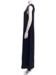 St. John Evening Scoop Neck Long Dress