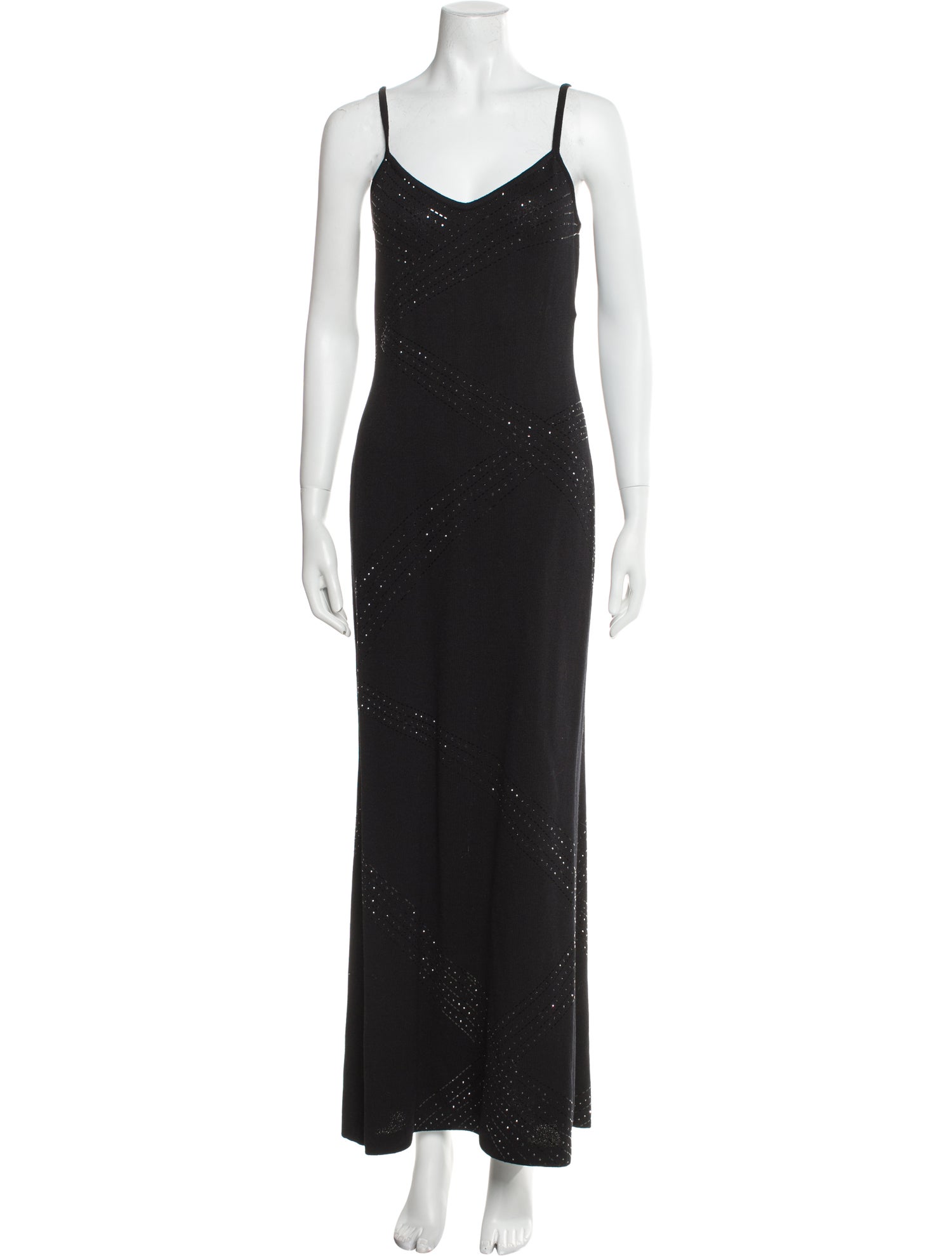 St. John Evening V-Neck Long Dress
