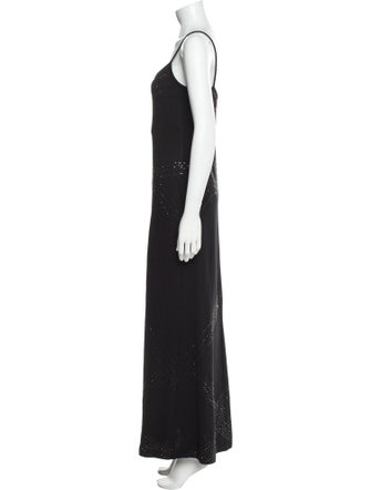 St. John Evening V-Neck Long Dress