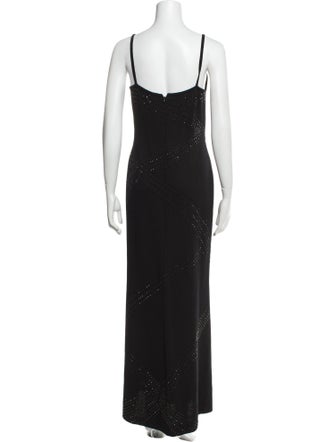 St. John Evening V-Neck Long Dress