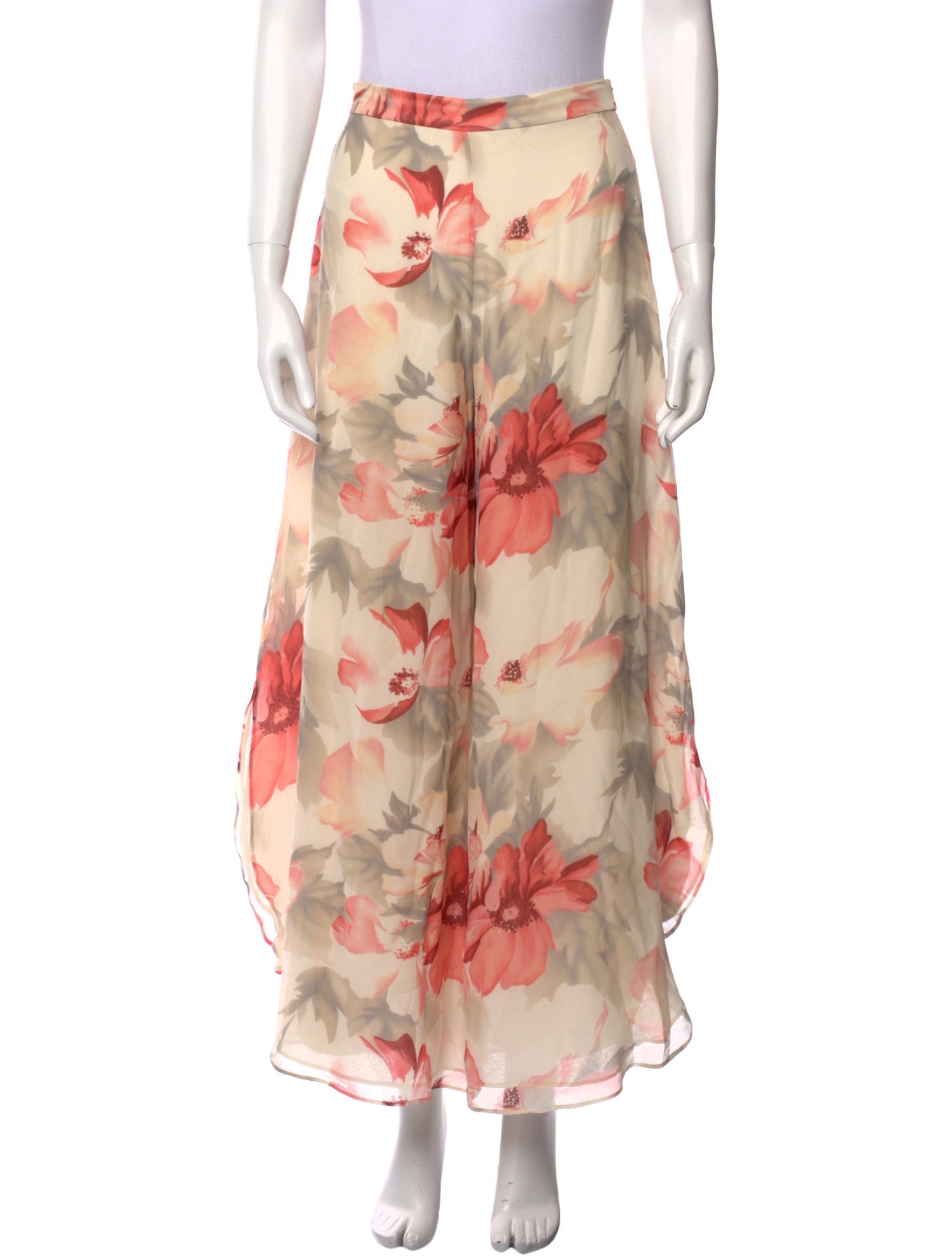 St. John Evening Silk Wide Leg Pants