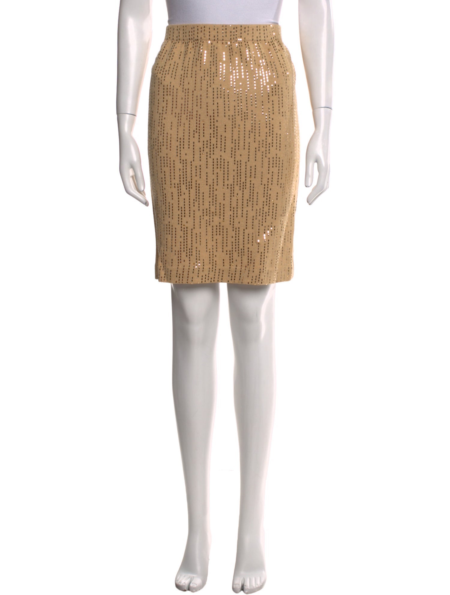 St. John Evening Striped Knee-Length Skirt