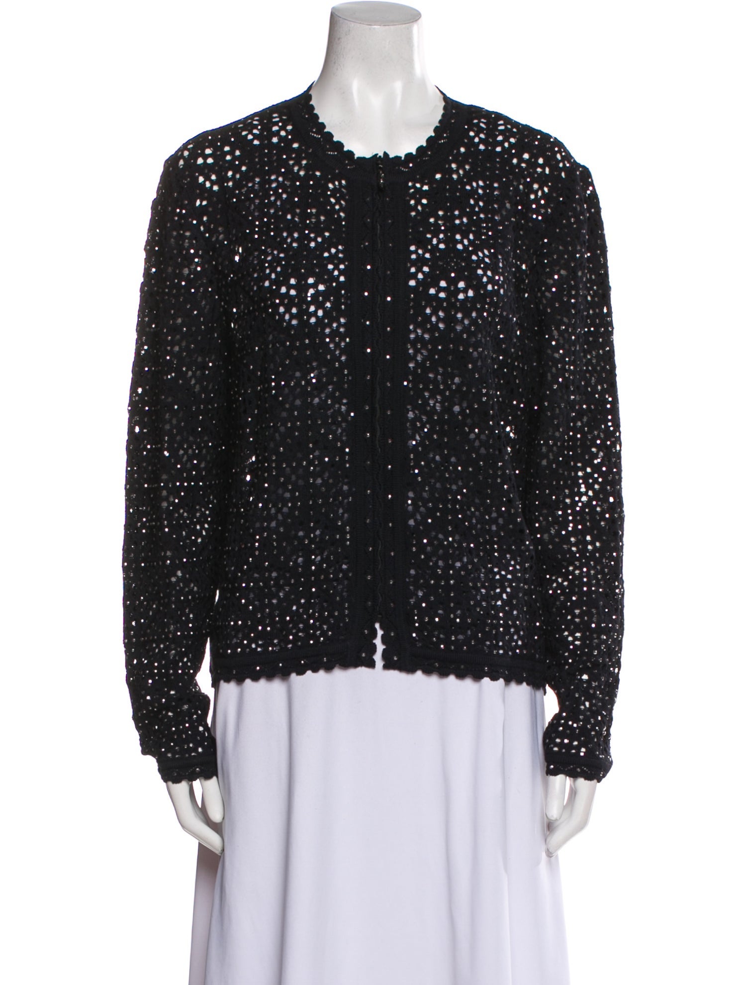 St. John Evening Wool Printed Evening Jacket