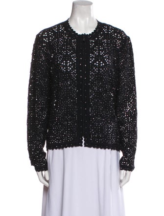 St. John Evening Wool Printed Evening Jacket