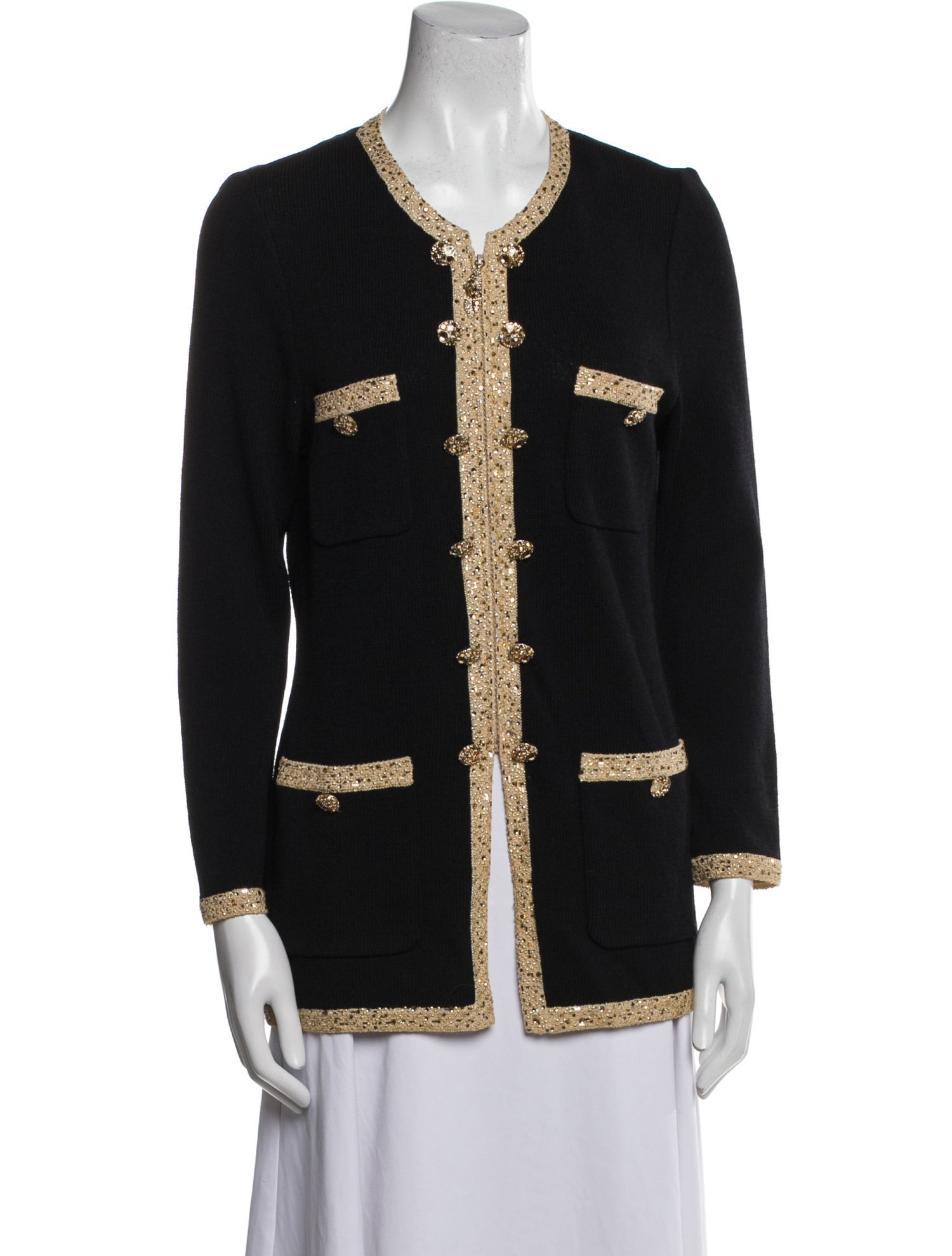 St. John Evening Colorblock Pattern Evening Jacket