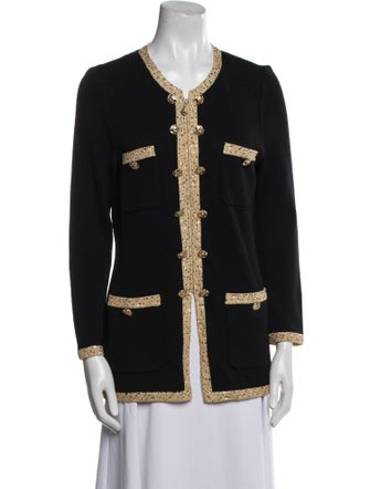 St. John Evening Colorblock Pattern Evening Jacket