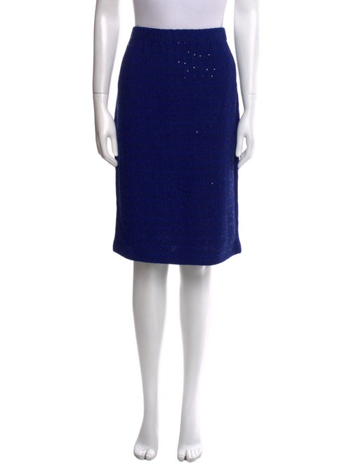 St. John Evening Sequin Embellishments Knee-Length Skirt