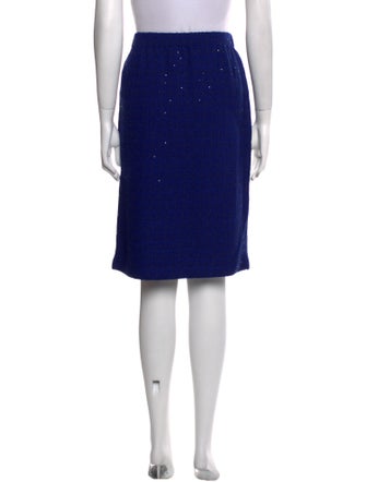 St. John Evening Sequin Embellishments Knee-Length Skirt