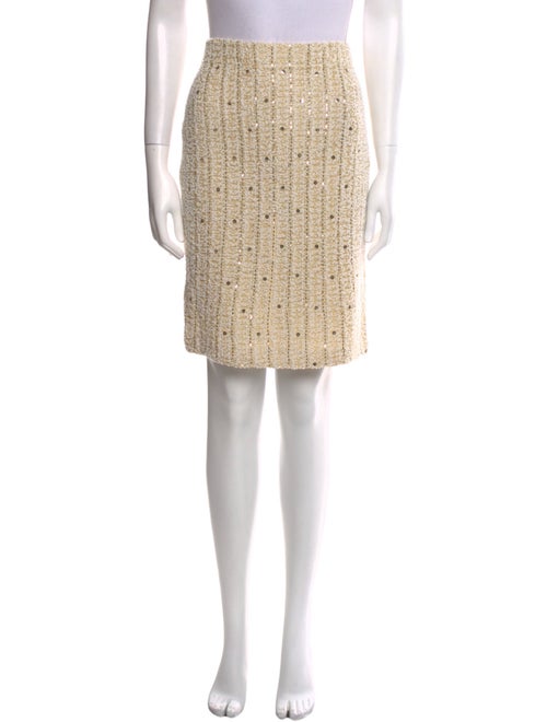 St. John Evening Tweed Pattern Knee-Length Skirt