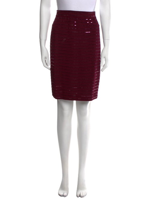 St. John Evening Sequin Embellishments Knee-Length Skirt