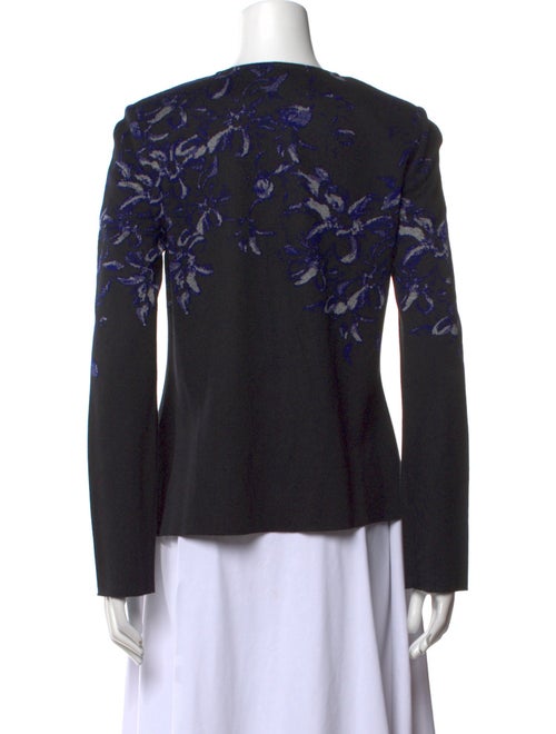 St. John Evening Printed Crew Neck Sweater