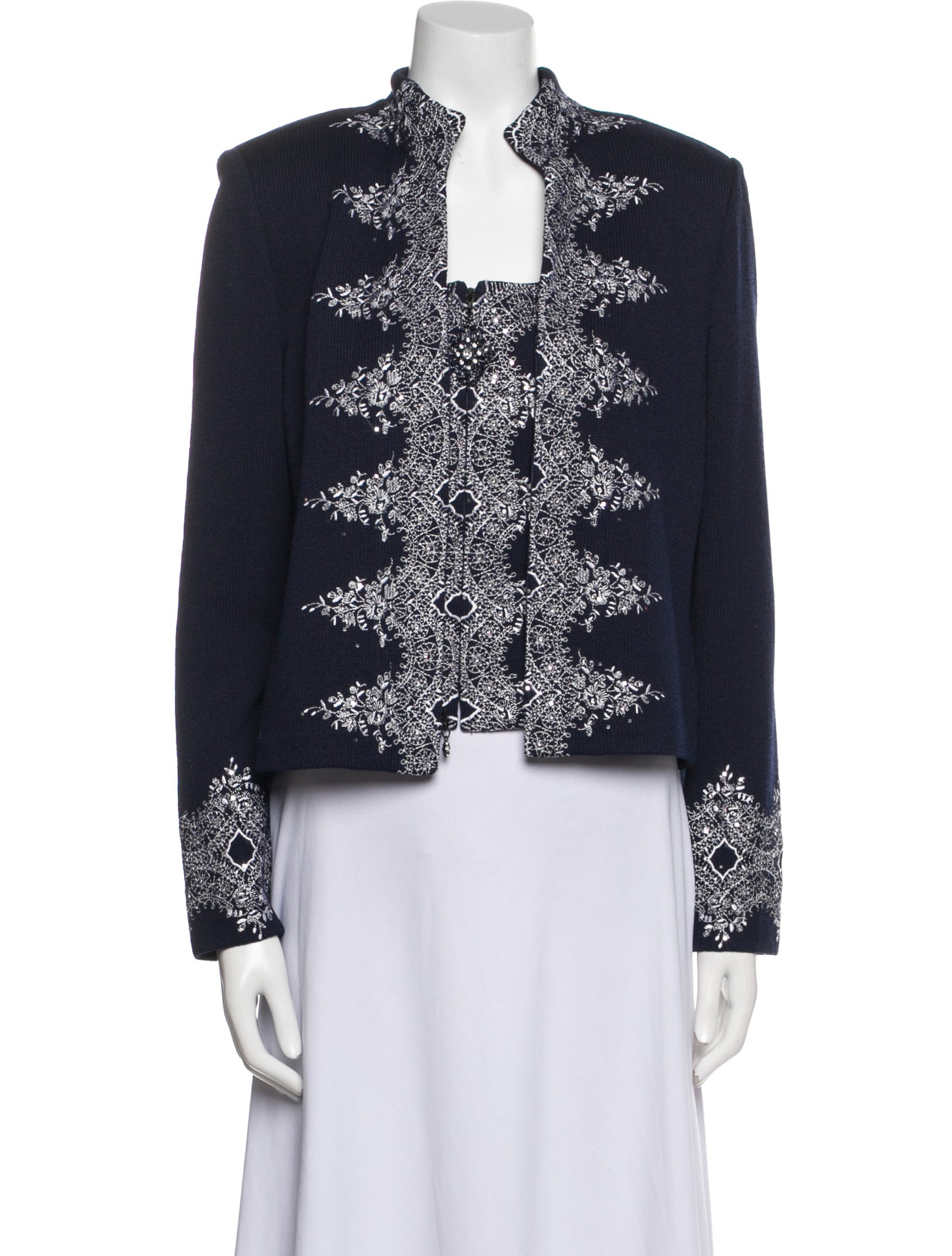 St. John Evening Printed Crystal Embellishments Set