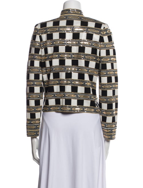 St. John Evening Wool Printed Evening Jacket