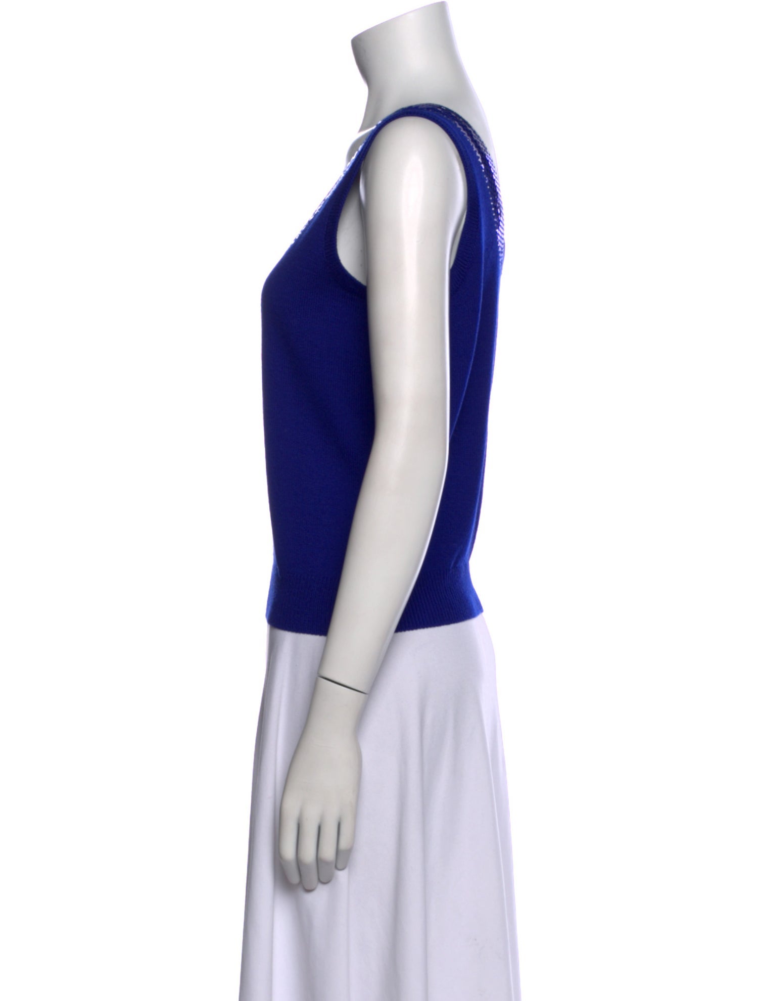 St. John Evening Wool Scoop Neck Top