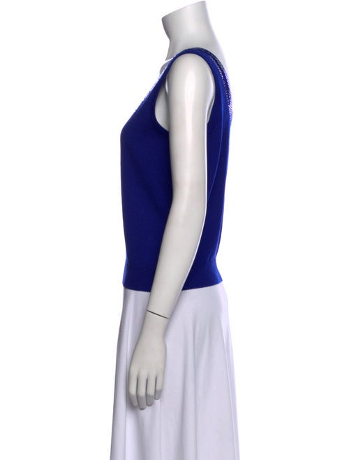 St. John Evening Wool Scoop Neck Top