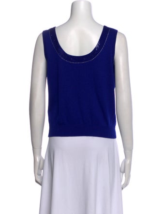 St. John Evening Wool Scoop Neck Top