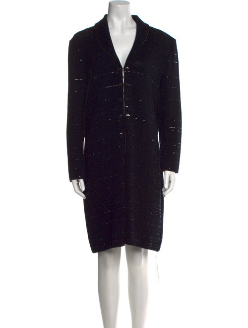 St. John Evening V-Neck Knee-Length Dress