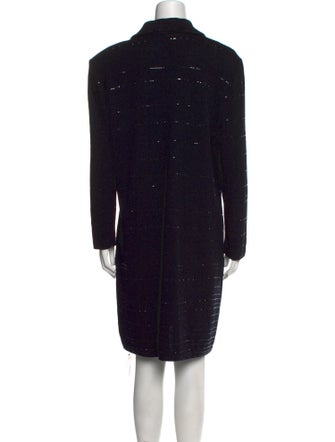 St. John Evening V-Neck Knee-Length Dress