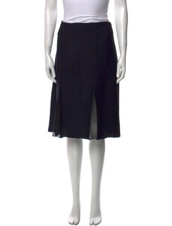 St. John Evening Mesh Accents Knee-Length Skirt