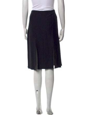 St. John Evening Mesh Accents Knee-Length Skirt