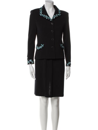 St. John Evening Wool Dress Set