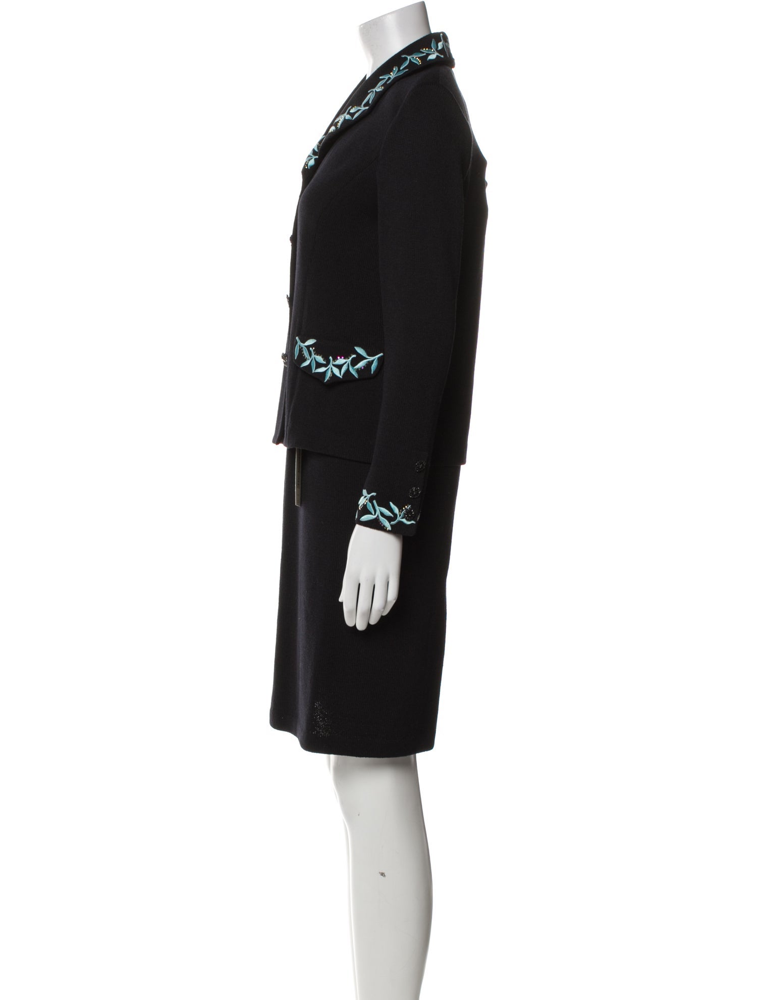 St. John Evening Wool Dress Set