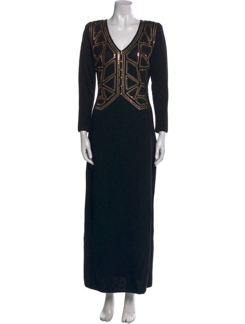 St. John Evening Wool Long Dress