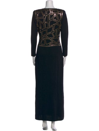 St. John Evening Wool Long Dress