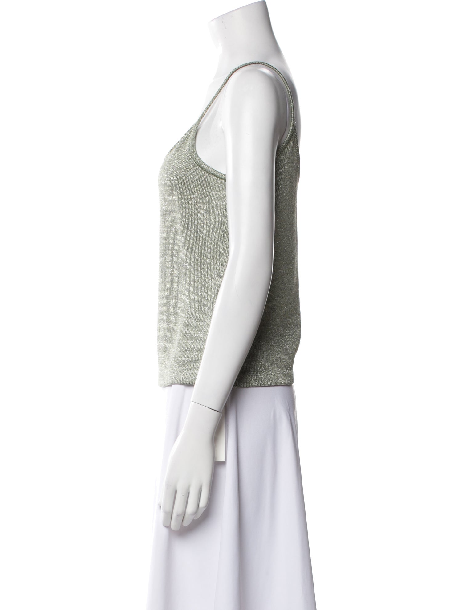 St. John Evening Printed Scoop Neck Top