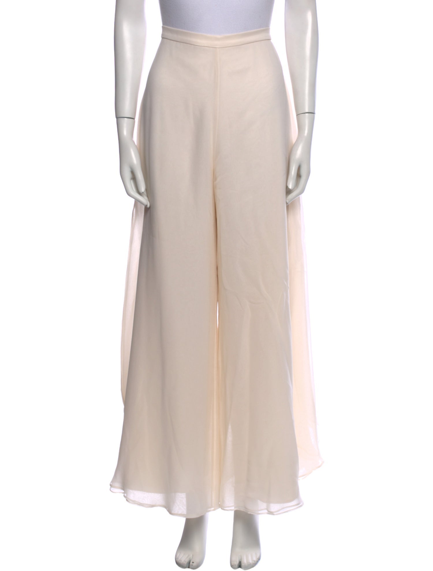 St. John Evening Silk Wide Leg Pants