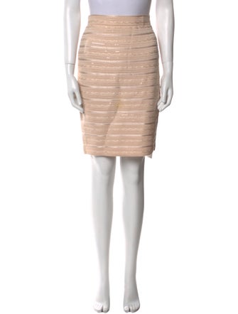 St. John Evening Striped Knee-Length Skirt