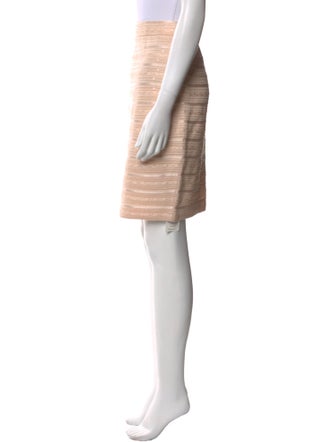 St. John Evening Striped Knee-Length Skirt