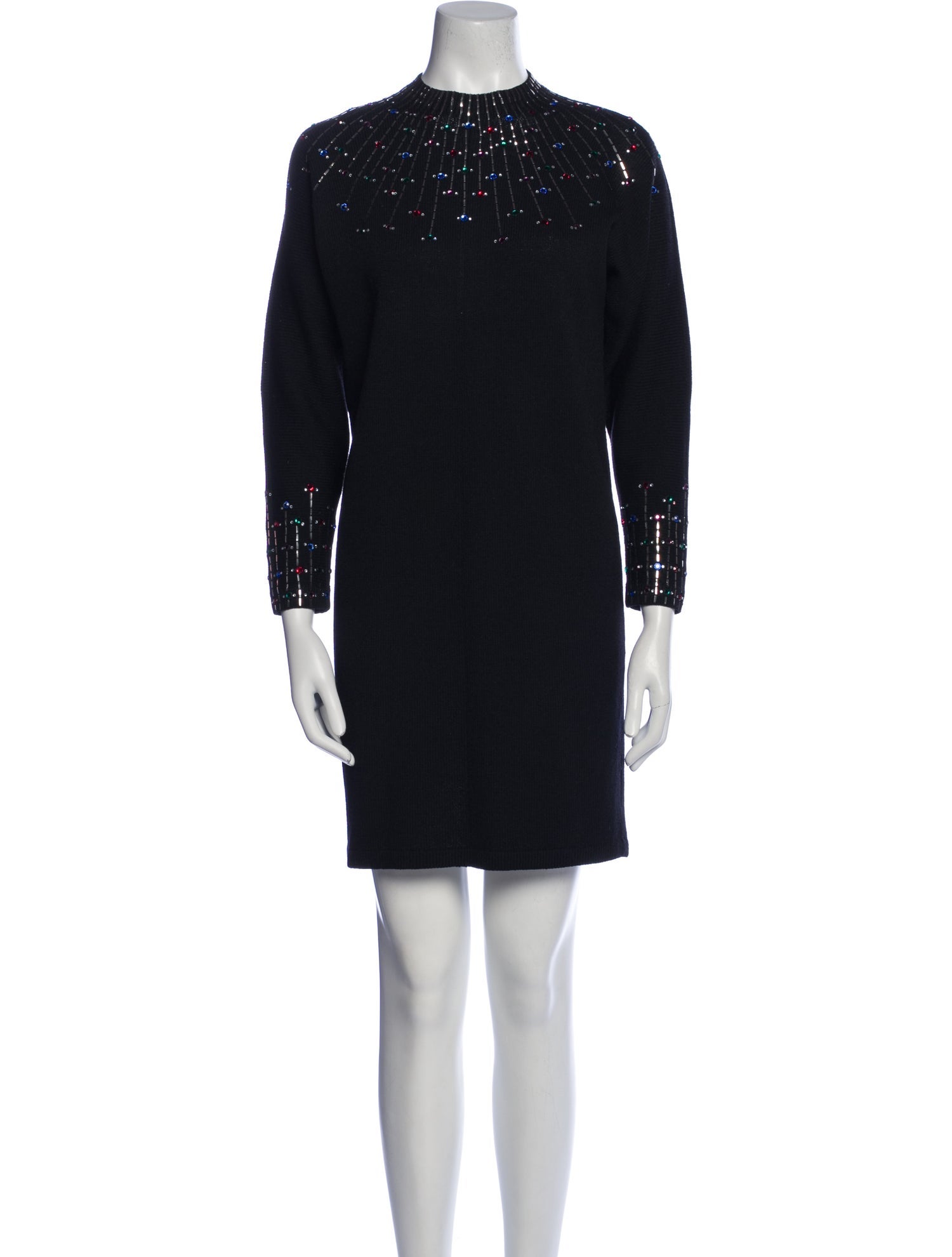 St. John Evening Wool Mini Dress