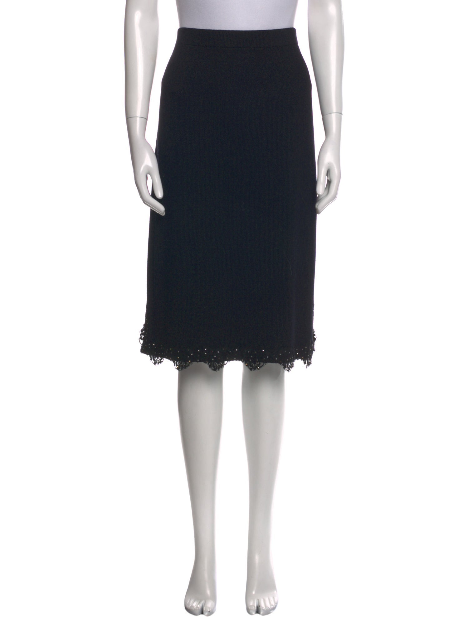 St. John Evening Crystal Embellishments Knee-Length Skirt